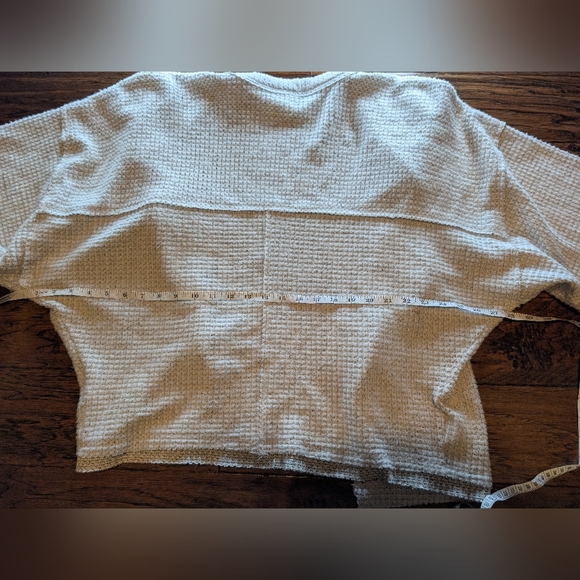 Maeve Anthropologie Light Grey Textured Open-Front Cardigan Oversized Size Small - Picture 6 of 7